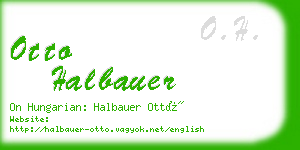 otto halbauer business card